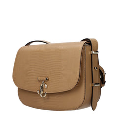 Jimmy Choo Bruine Leren Crossbody Tas