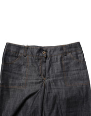 BENCIVENGA Black Cotton Mid Waist Skinny Denim Trouser Jeans