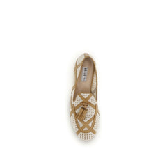 Fratelli Rossetti Beige Linen Slip-On Loafers