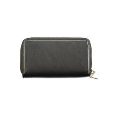 Mario Valentino Black Polyurethane Women's Wallet
