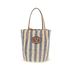 Valentino Garavani Veelkleurige Raffia Buideltas