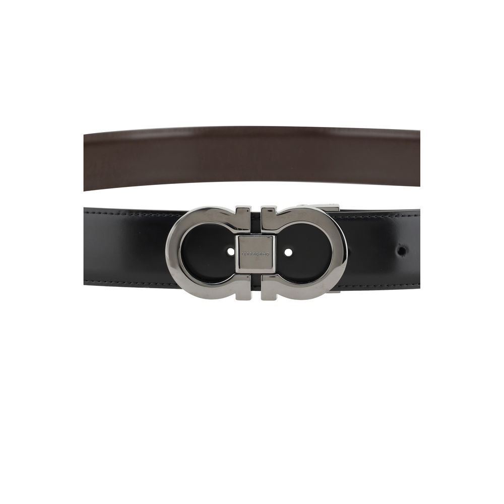 Ferragamo Zwart Kalfsleer Bos Taurus Riem