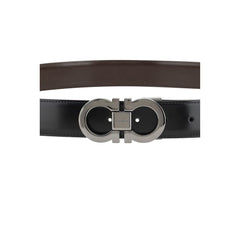 Ferragamo Zwart Kalfsleer Bos Taurus Riem