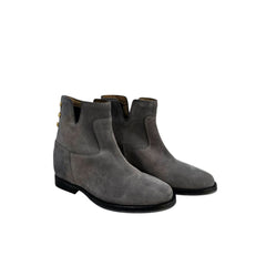 Borbonese Grey Leather Women Boot