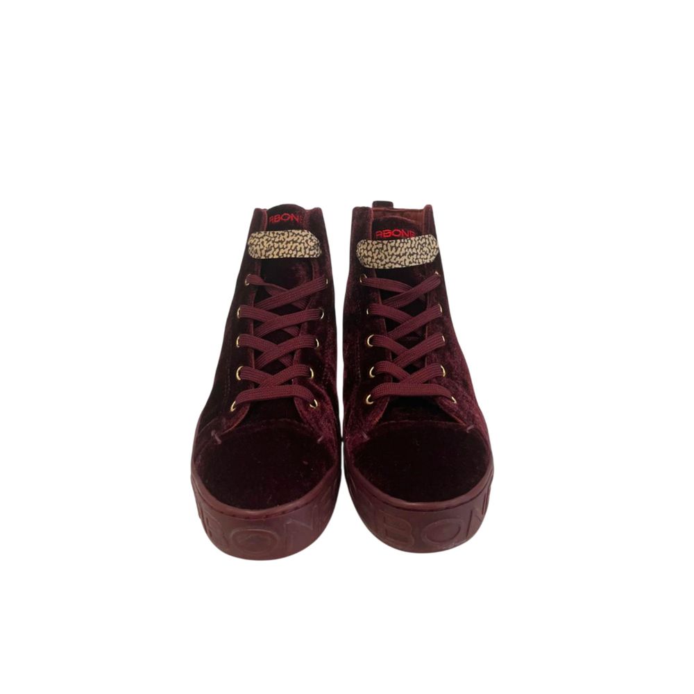 Borbonese Rode Stoffen Dames Sneaker