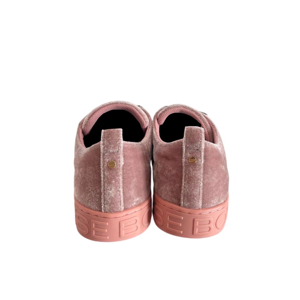 Borbonese Pink Fabric Women Sneakers
