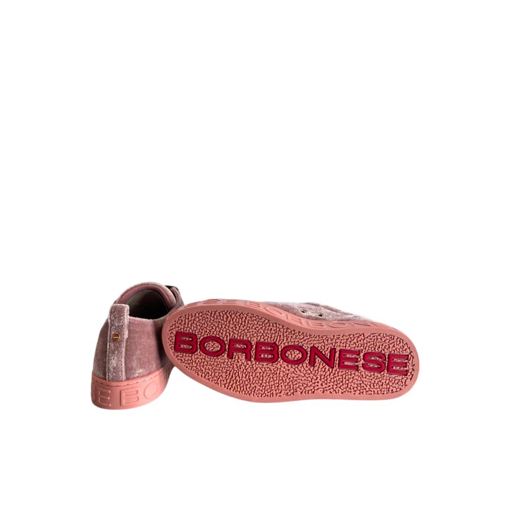 Borbonese Pink Fabric Women Sneakers