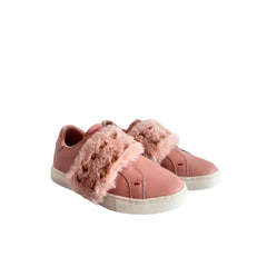 Borbonese Roze Rubberen Damessneaker