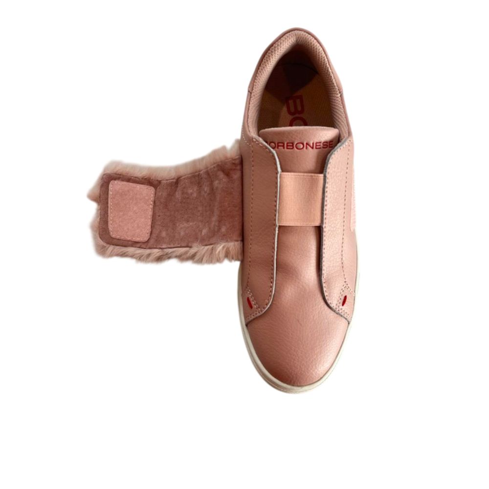 Borbonese Roze Rubberen Damessneaker