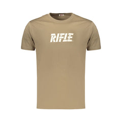 Geweerkleur Bruin Katoenen Heren T-shirt