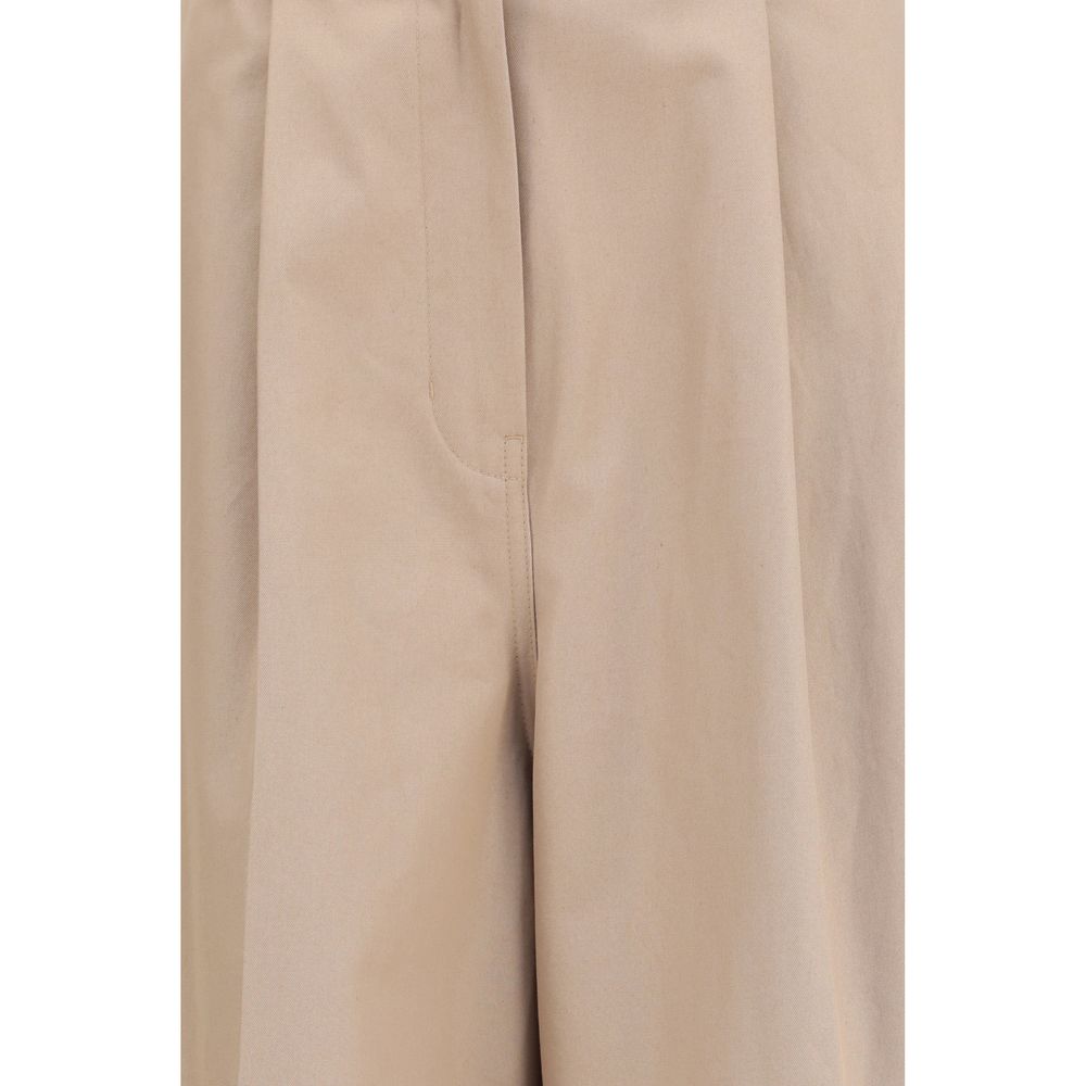 Balenciaga Beige Katoenen Uitlopende Broek