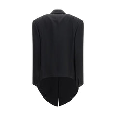 Calvin Klein Black Viscose Full-Length Jacket