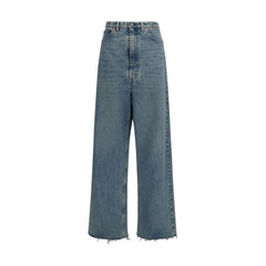 Maison Margiela Blue Cotton High-Waisted Jean
