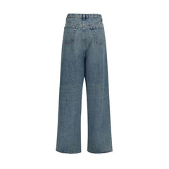 Maison Margiela Blue Cotton High-Waisted Jean