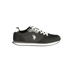 U.S. POLO ASSN. Zwarte polyurethaan herensneaker