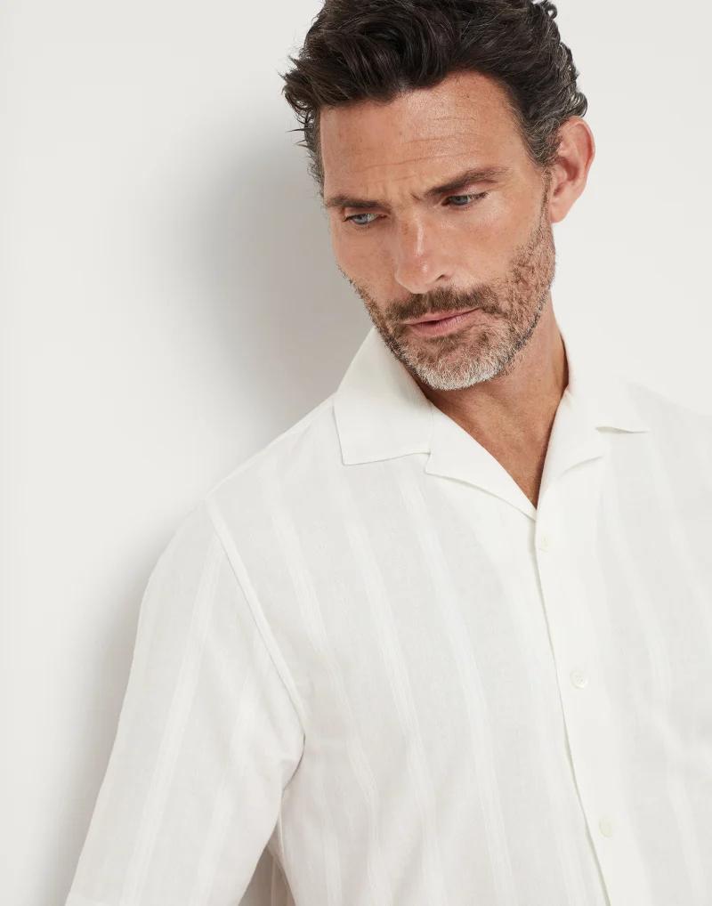 Brunello Cucinelli White Cotton Shortsleeve Shirt