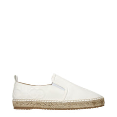 Jimmy Choo White Leather Espadrilles