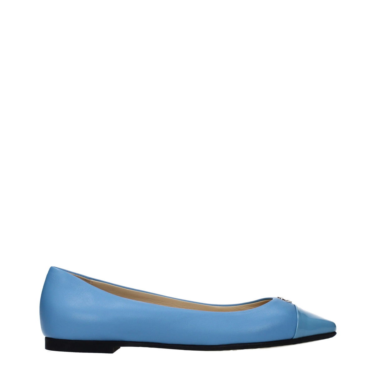 Jimmy Choo Lichtblauwe Leren Ballerina's