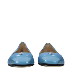 Jimmy Choo Lichtblauwe Leren Ballerina's
