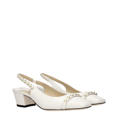 Jimmy Choo White Leather Sandals