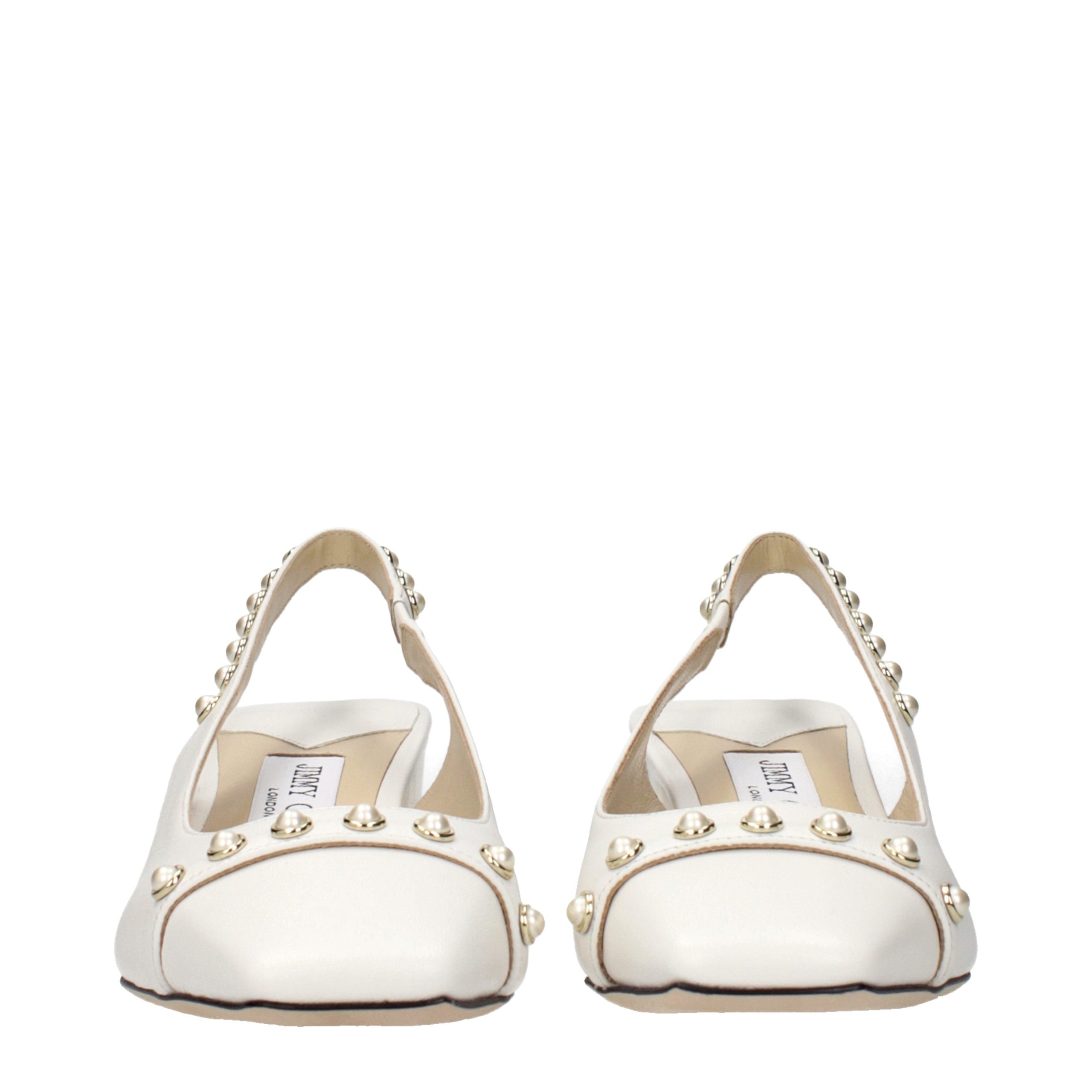 Jimmy Choo White Leather Sandals