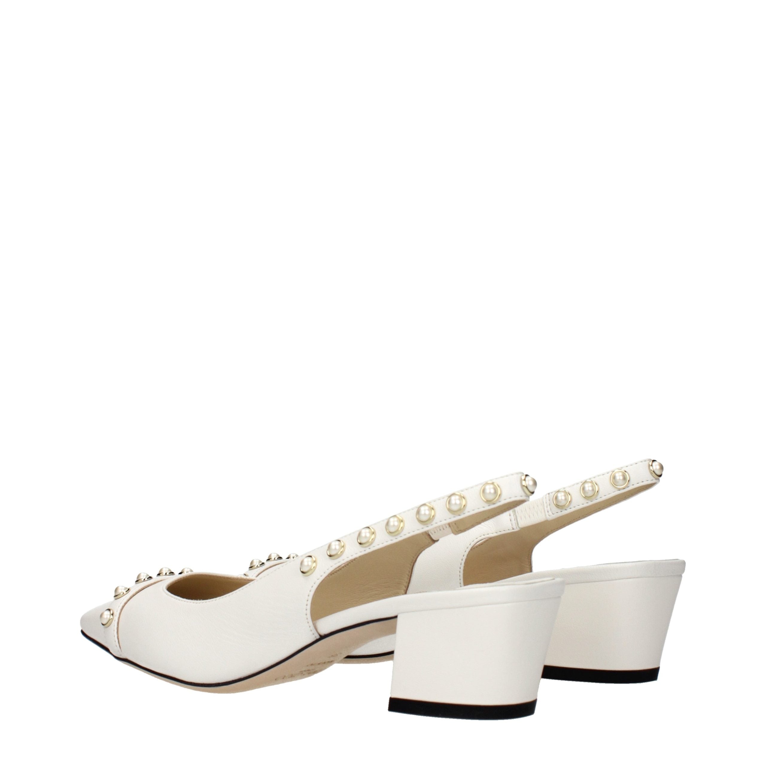 Jimmy Choo White Leather Sandals