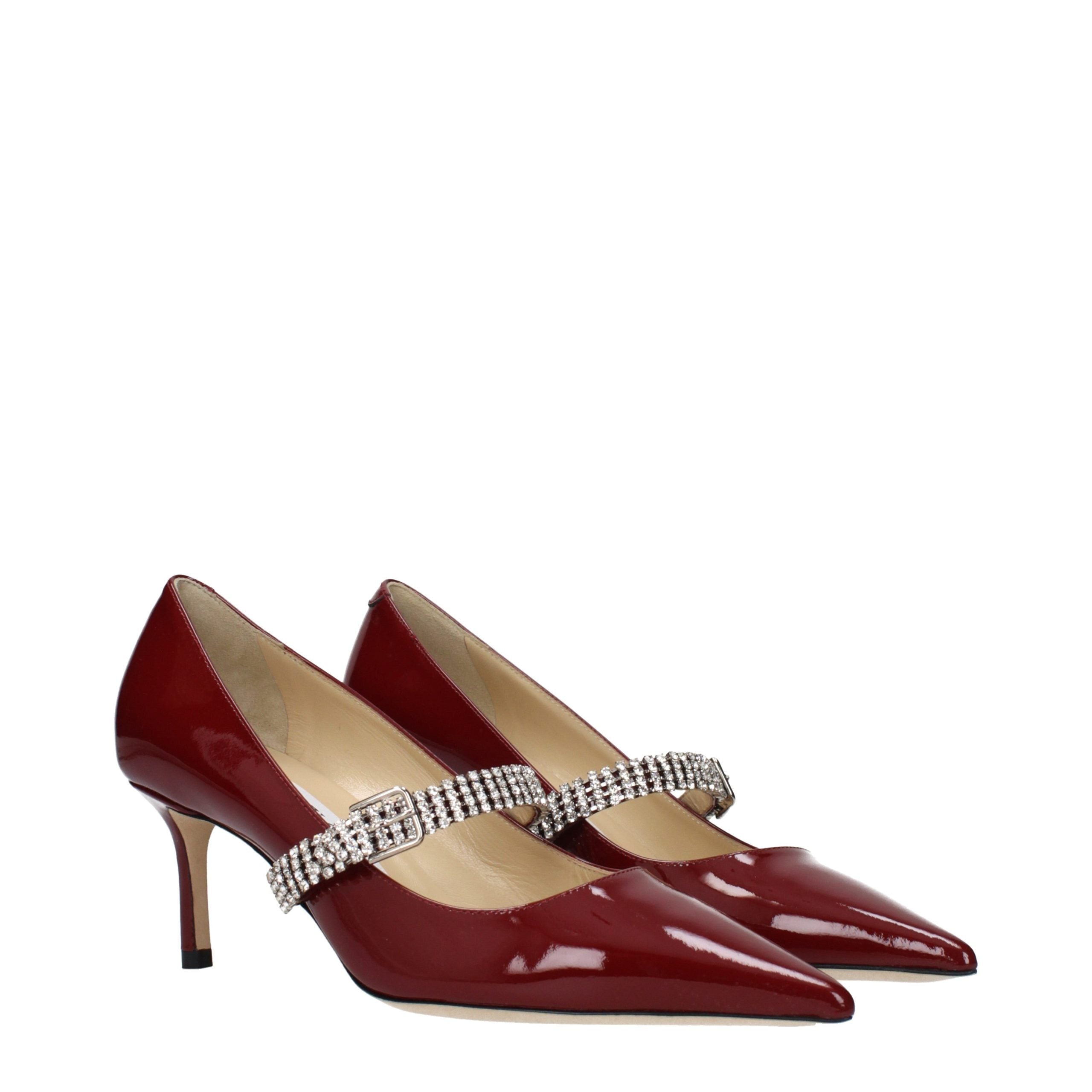 Jimmy Choo Rode Leren Pumps Met Hoge Hak
