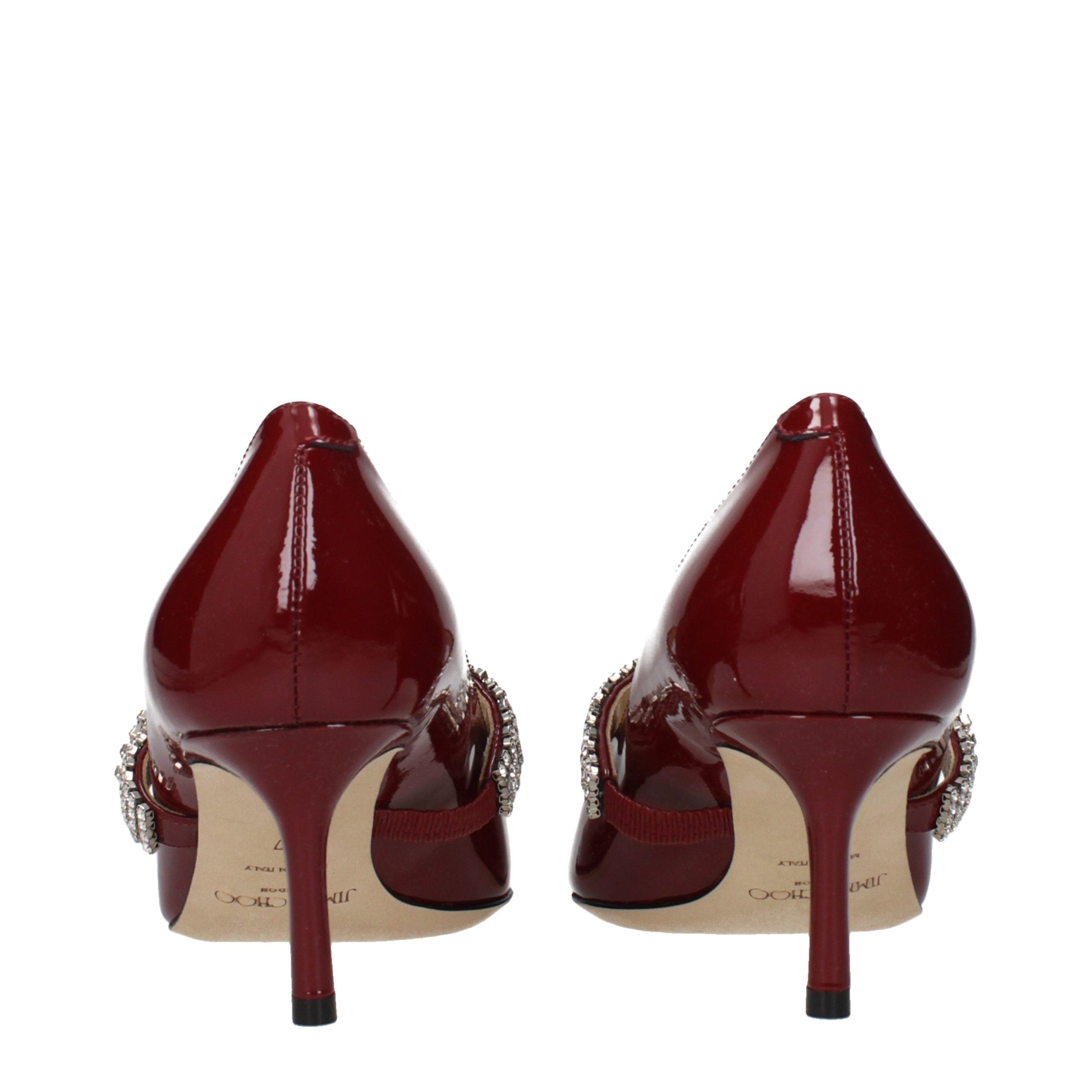 Jimmy Choo Rode Leren Pumps Met Hoge Hak