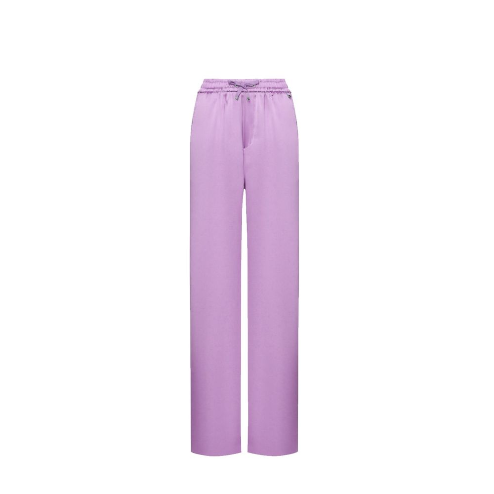 Herno paarse casual broek van polyester