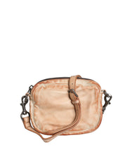 Dolce & Gabbana Beige Vintage Leren Logo Plaque Schoudertas Mannen Tas