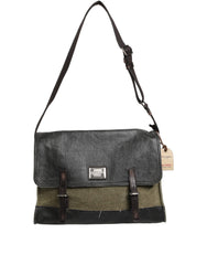 Dolce & Gabbana Militairgroene Tweekleurige Messenger Schoudertas Heren