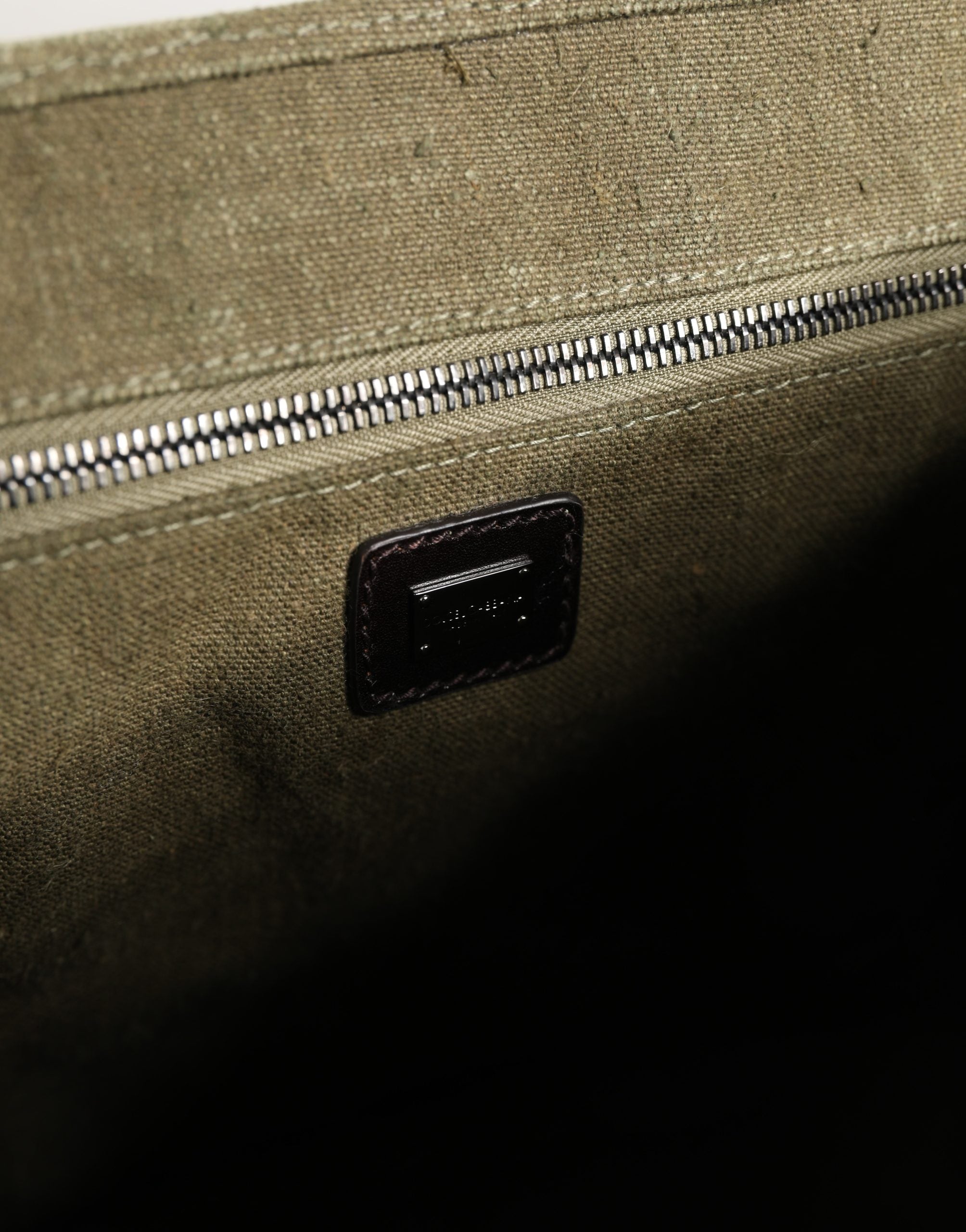 Dolce & Gabbana Militairgroene Tweekleurige Messenger Schoudertas Heren