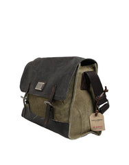 Dolce & Gabbana Militairgroene Tweekleurige Messenger Schoudertas Heren
