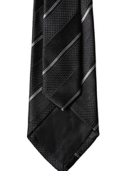 Dolce & Gabbana Black White Stripes 100% Silk Adjustable Men Necktie Tie