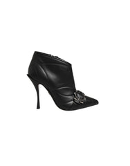 Dolce & Gabbana Zwarte Devotion Gevoerde Laarzen Schoenen met Gesp
