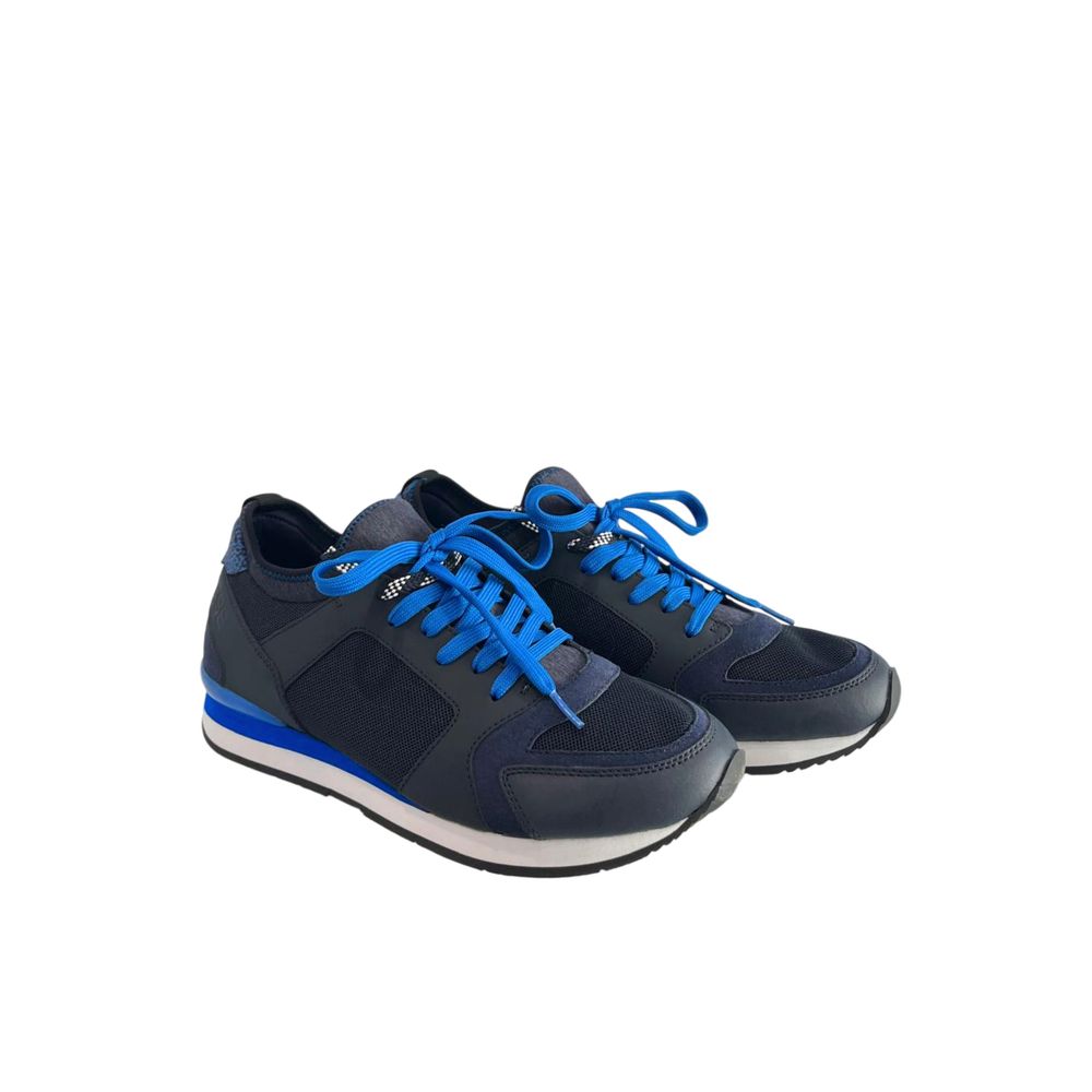 Borbonese blauwe rubberen herensneaker