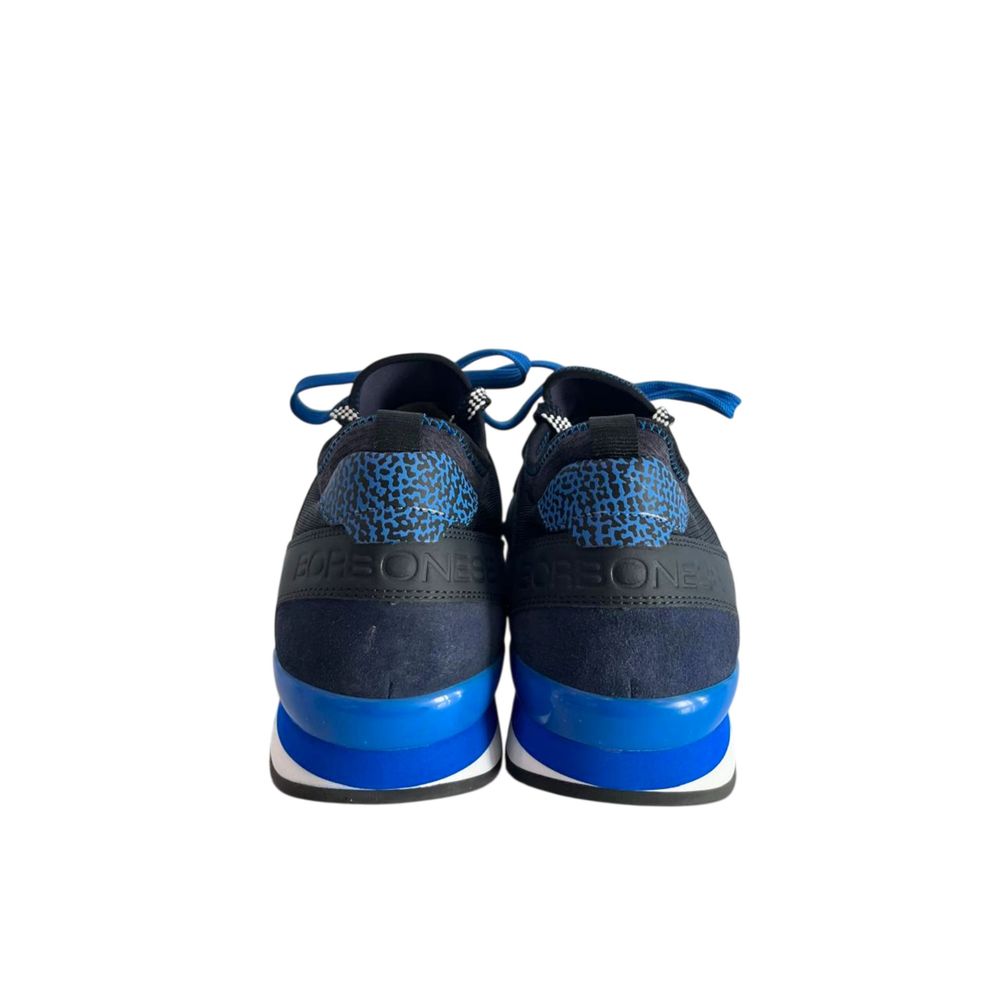 Borbonese blauwe rubberen herensneaker