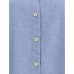 Deperlu Blue Cotton Shirt