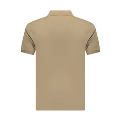 Coveri Moving Brown Cotton Men's Polo Shirt