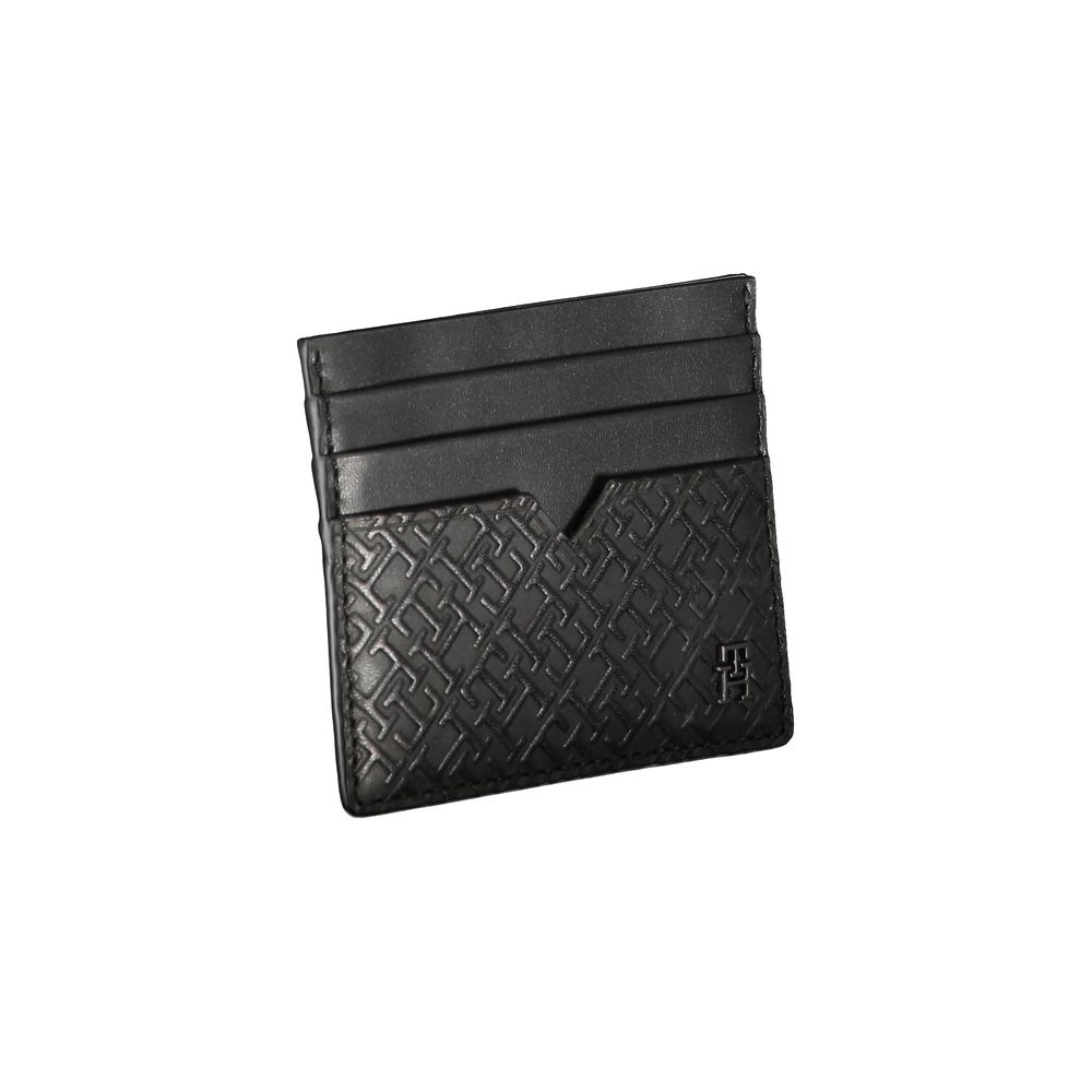 Tommy Hilfiger Zwarte Leren Heren Portemonnee