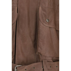 Calvin Klein Brown Lamb Ovis Aries Aries Leather Jacket