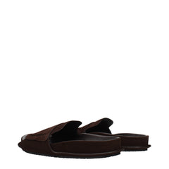 Jacquemus Brown Leather Slippers