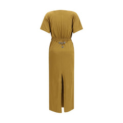 PINKO Bruine Katoenen Casual Jurk