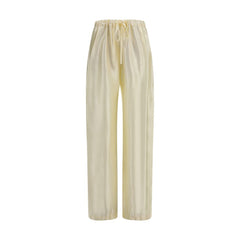 Khaite Beige Viscose Casual Pants