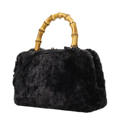Jil Sander Black Fur Handbag