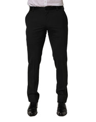 Dolce & Gabbana Black Cotton Dress Formal Men Trouser Pants