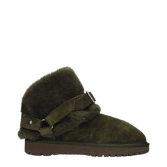 Burberry Groene Leren Enkellaarzen