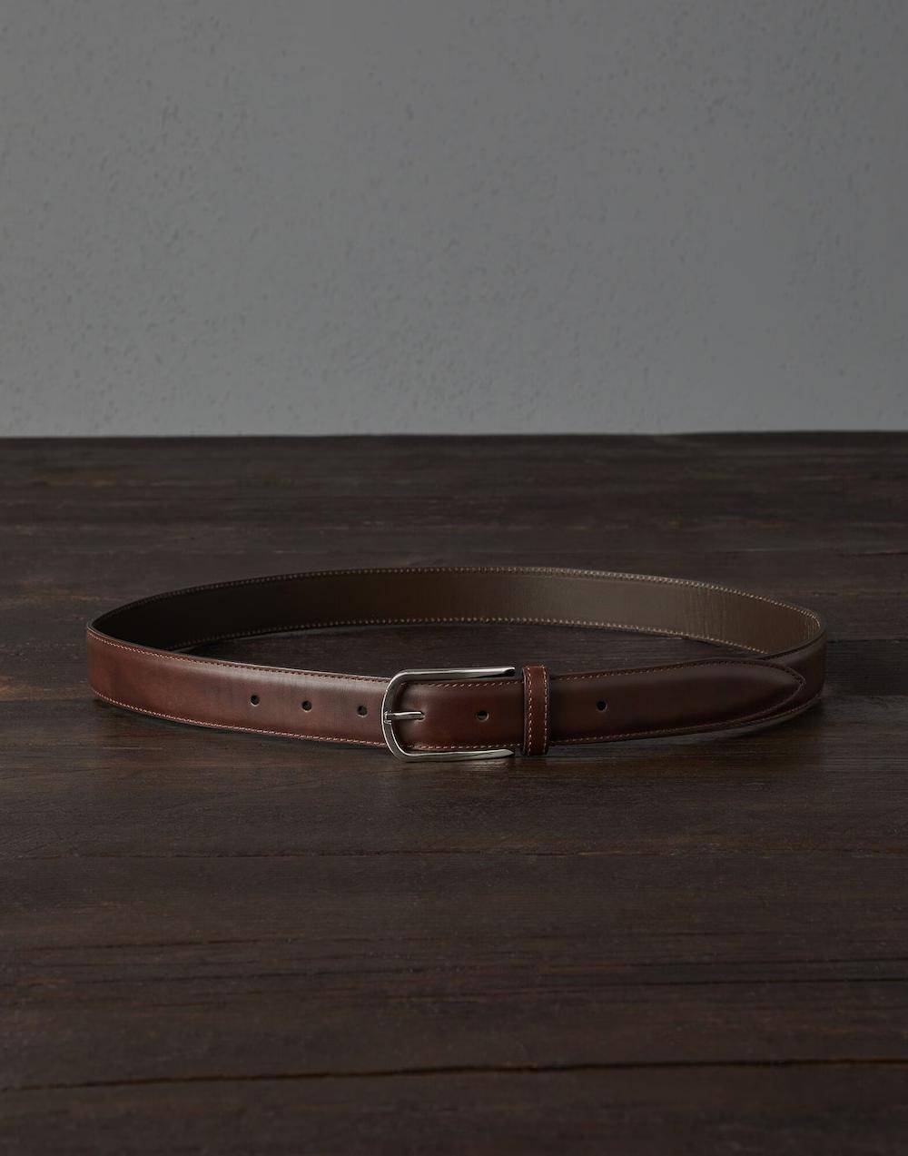 Brunello Cucinelli Brown Leather Regular Belt