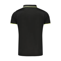 Lotto Black Polyester Men's Polo Shirt
