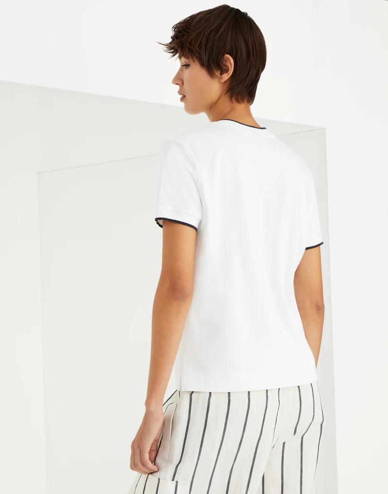 Brunello Cucinelli White Cotton Top